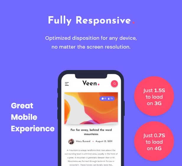 Veen - Theme WordPress minimalis untuk mobile dan AMP